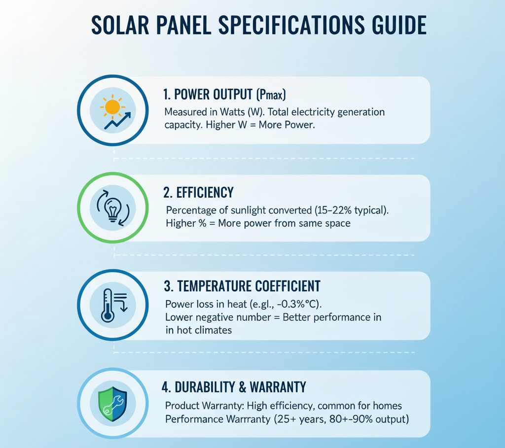 Solar Panel Specifications Guide