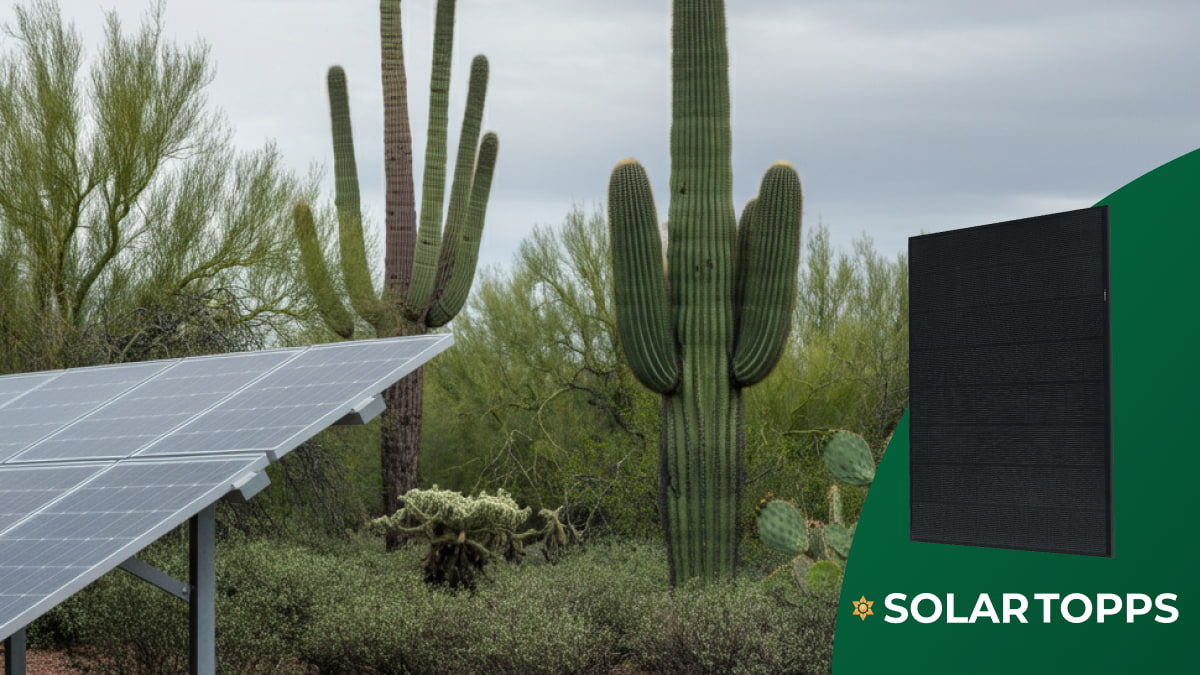 Arizona Solar Panels Cloudy Day