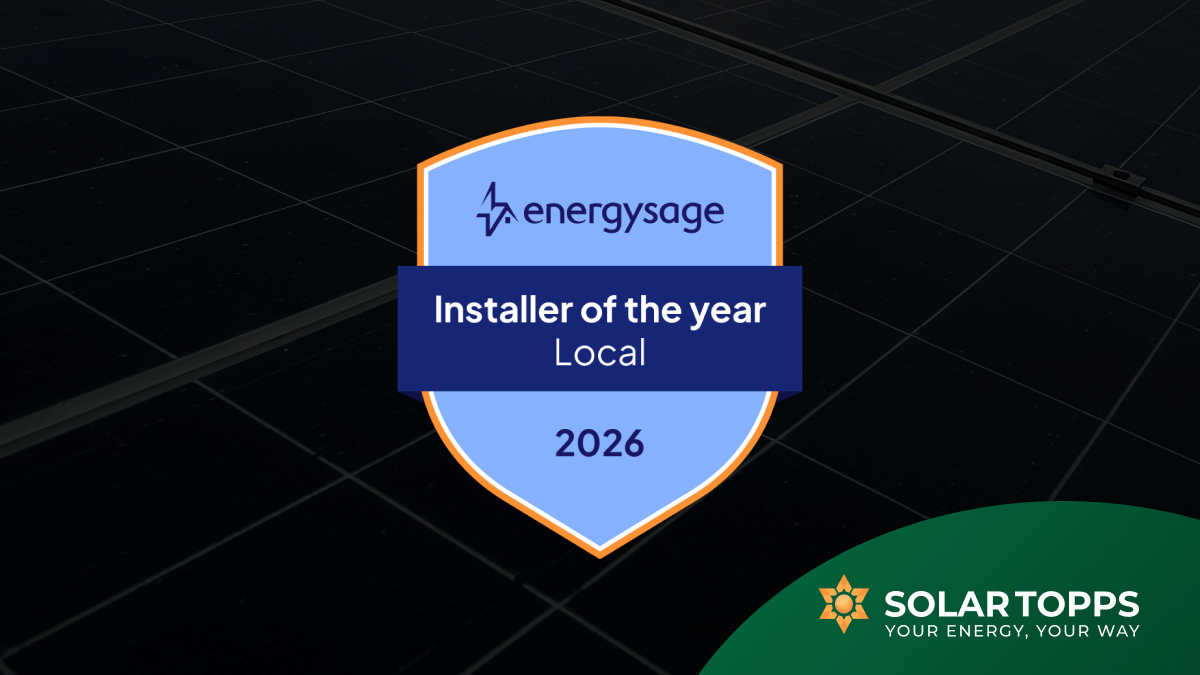 Solar Topps Named 2026 EnergySage Local Installer of the Year in Arizona!